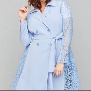 Lane Bryant Blue Summer Lace Coat